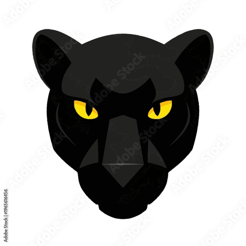 Modern black panther head design with clean lines and lively visual appeal, created for social content, labels, and decorative branding