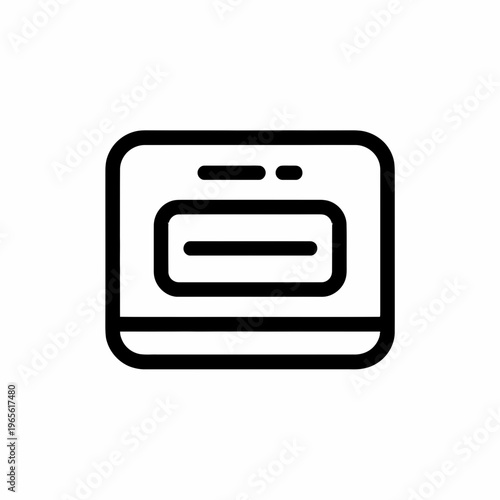 Minimalist Icon of a Banking Deposit Box