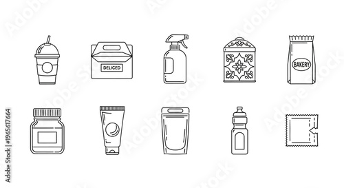 Various Cosmetic and Food Product Containers.