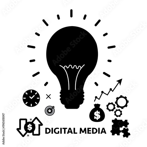 Idea concept icon vector illustration. light bulb concept illustration for idea. inspiration, creativity symbol. Editable stroke.