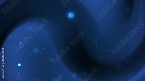 Abstract dark blue swirling background with glowing stars