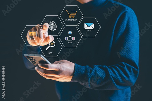 AI Digital Marketing Strategy with E-commerce, SEO and Social Media Integration