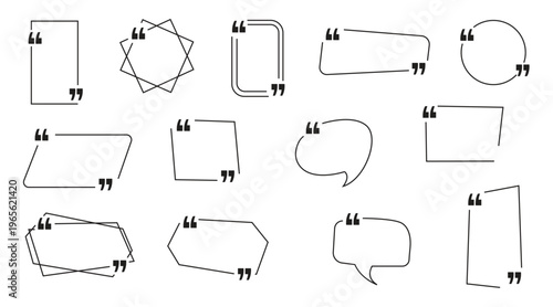 Collection of various quote and speech bubbles