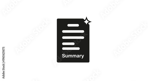 Black document with white text lines.