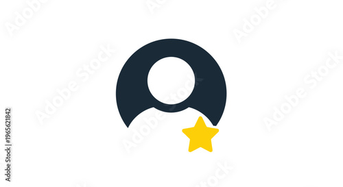 Black logo with yellow star symbol.