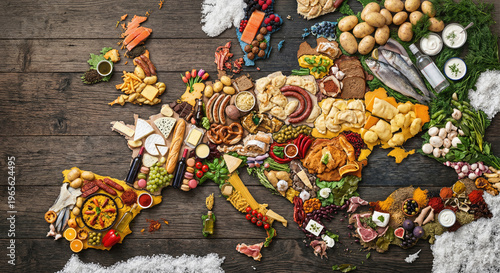 Europe's Culinary Map: A Food-Shaped Continent