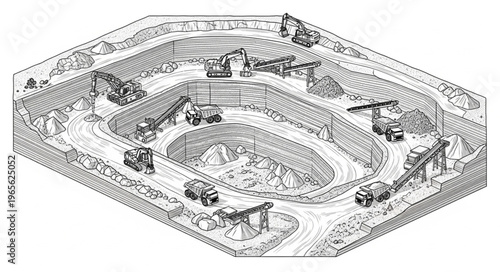 Isometric Detailed Vintage Racing Stadium Model Illustration.
