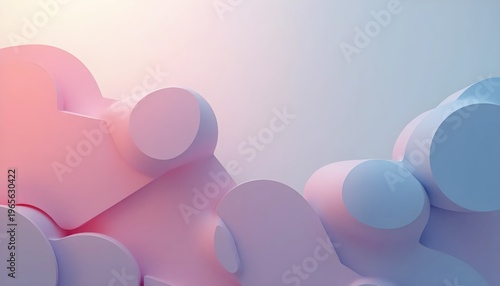 Elegant Minimal Gradient Shapes Modern 3D Design Background