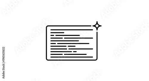 Simple Document Icon With Lines.