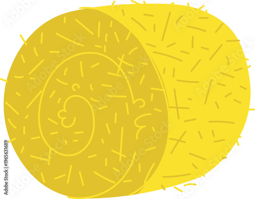 Haystack in cartoon style. Isolated facility for agriculture.