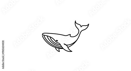Tableau sur toile Whale swimming in the ocean.
