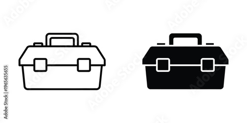 Contrast between a light and dark colored toolbox icon design