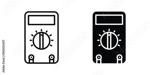 Comparison of analog and digital multimeter designs shown side by side