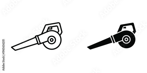 Two different styles of chain saws depicted in black and white line art