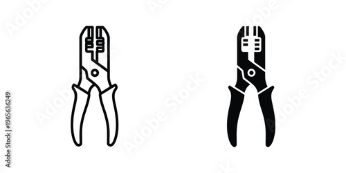 Comparison of traditional and modern diagonal cutters in black and white illustration