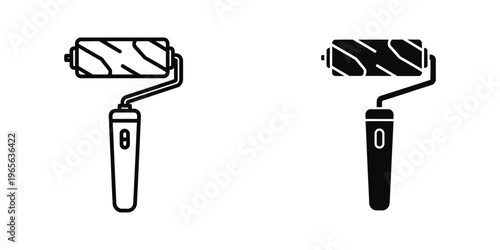Comparison of two different paint roller covers in use for wall painting tasks