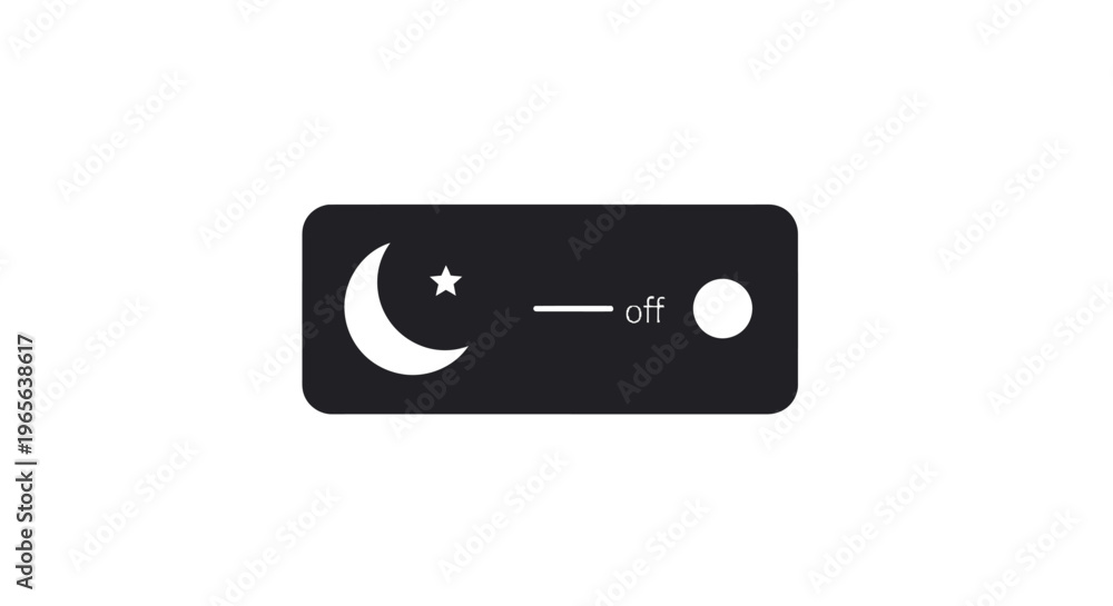 Fototapeta premium Black light switch with moon and star.