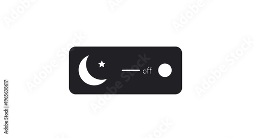 Black light switch with moon and star.