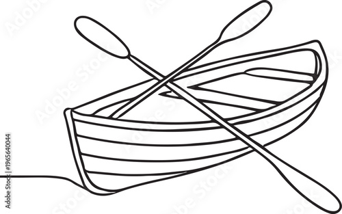 Black and white line drawing of aold boat  with a tall, thin mast and a single sail