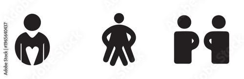 Human connection symbols representing love empathy and togetherness with heart and figure art