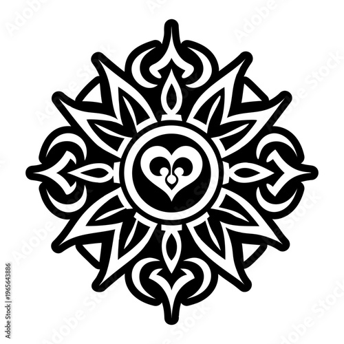 A solid style icon depicting kindness symbol