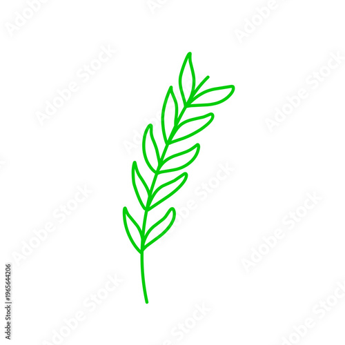 Hand drawn leaf line 