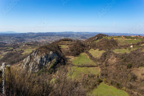 Wallpaper Mural Dramatic mountain landscape of Bosnia and Herzegovina during the seasonal transition Torontodigital.ca