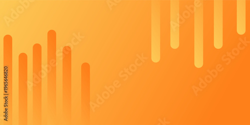 Abstract Orange Gradient Background With Rounded Vertical Bars For Modern Design