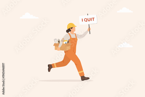 Worker Leaving With Box