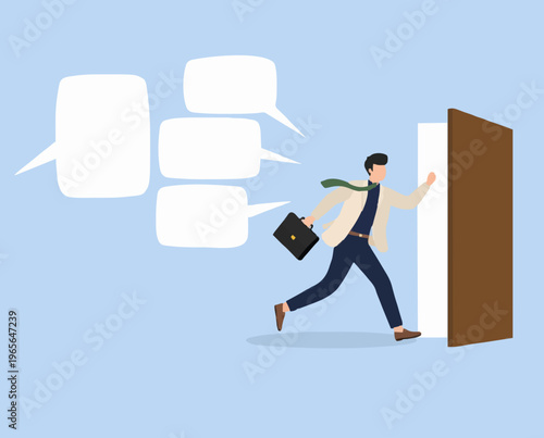 Man Running Through Doorway