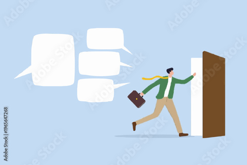 Man Walking Through Door