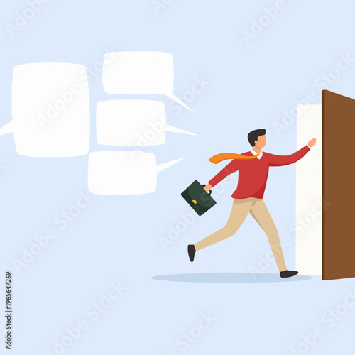 Man Running Through Doorway
