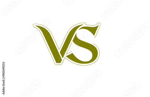 Intertwined VS Versus Logo Silhouette Sticker, Connectioneering Infinity Vector, Modern Collaborative Branding Illustration