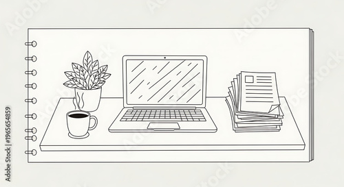 Business success, happy entrepreneur, finance icons, creative thinking