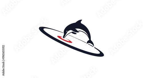 Dolphin jumping through a hoop toy.