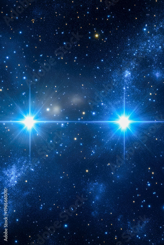 A clear and starry night sky with bright shining stars, ideal for astronomy or astrology-themed projects