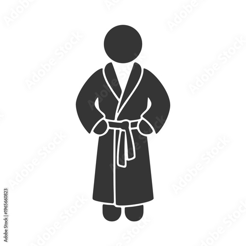 バスローブを着た人物のシルエットアイコン