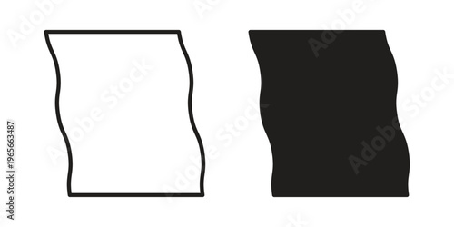 Rag icon Line Design Vector Illustration. Solid Black icons