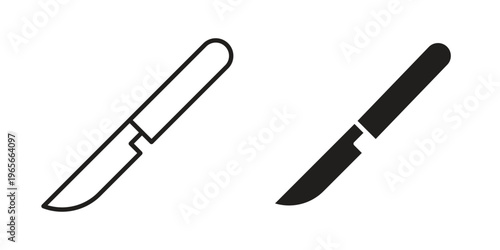 Scalpel icon Line Design Vector Illustration. Solid Black icons