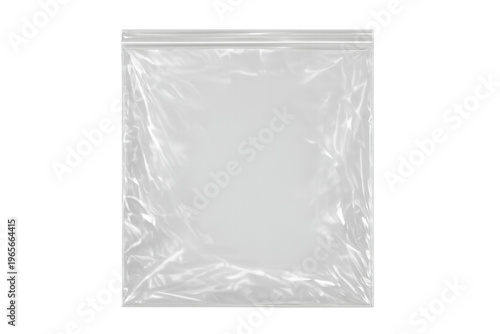 Empty transparent ziplock bag for product packaging mockup
