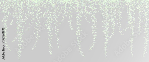 Εκτύπωση καμβά Nature leaf confetti curtain with fresh green foliage dust on split backdrop png
