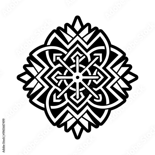 Asatru pagan icon in filled style