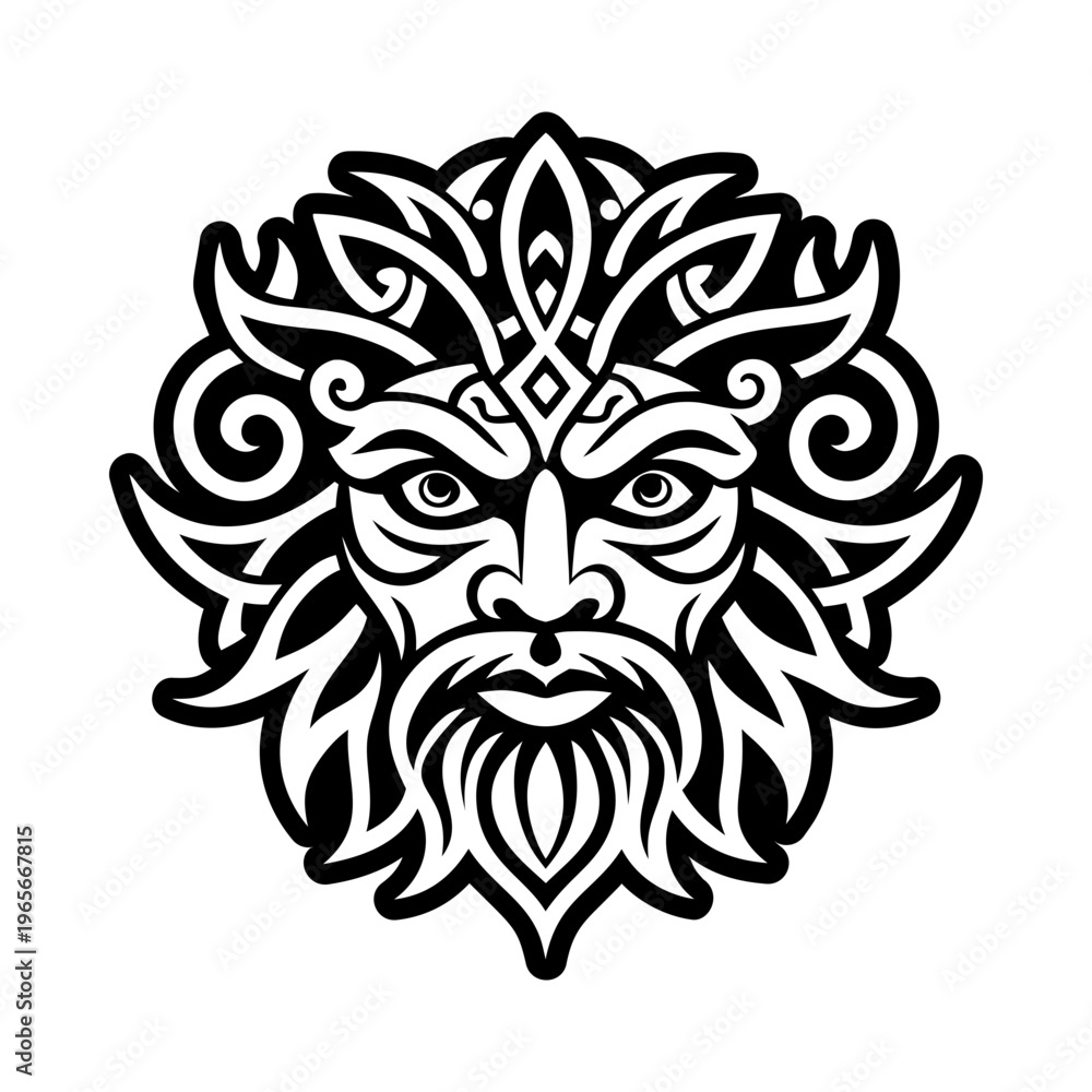 Fototapeta premium A filled style icon of green man symbol