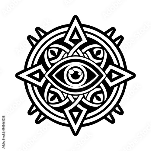 A filled style icon of odin eye symbol