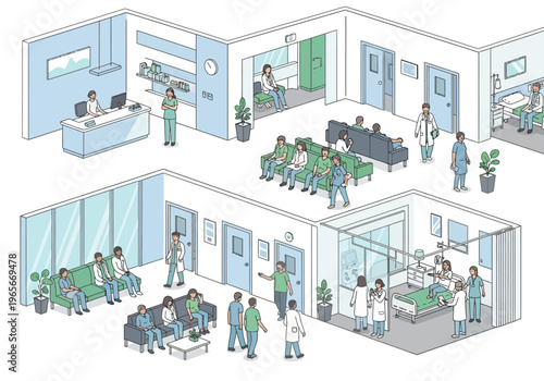 Medical professionals in a hospital setting.