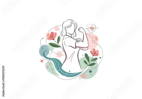 Woman with long hair sitting relaxed.