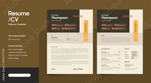 Modern and professional CV Resume Design Template
