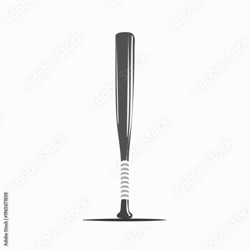 Stylized Baseball Bat Vector Illustration for Sports Branding and Athletic Competition Graphics