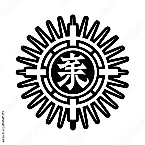 Reiki light icon in filled style