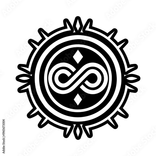 Infinity symbol icon in solid style